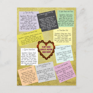 Carte Postale Recettes de protéines complètes à base de plante