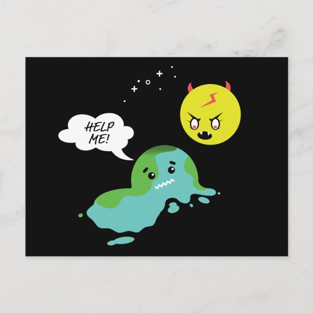 Carte Postale Réchauffement climatique (Devant)