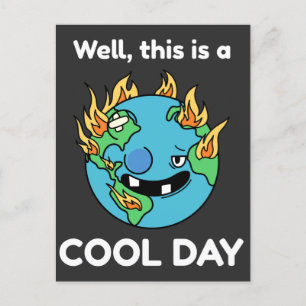 Carte Postale Réchauffement climatique Terrien Drôle C'Est Un Jo