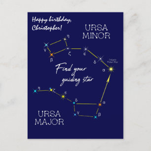 Carte Postale Recherche de l'étoile Polaris dans l'hémisphère no