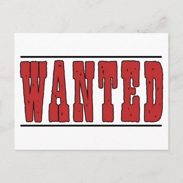 Carte postale Recherchée (Devant)