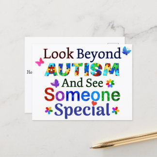 Carte Postale Rechercher au-delà de l'AUTISME
