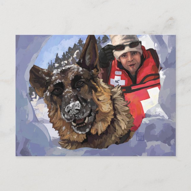 Carte Postale Rechercher et Secourir (Devant)