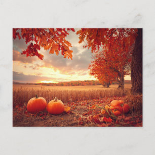 Carte Postale Récolte d'automne Scène de la nature automnale Cit