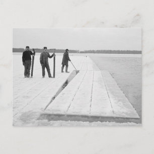 Carte Postale Récolte de blocs de glace, 1906