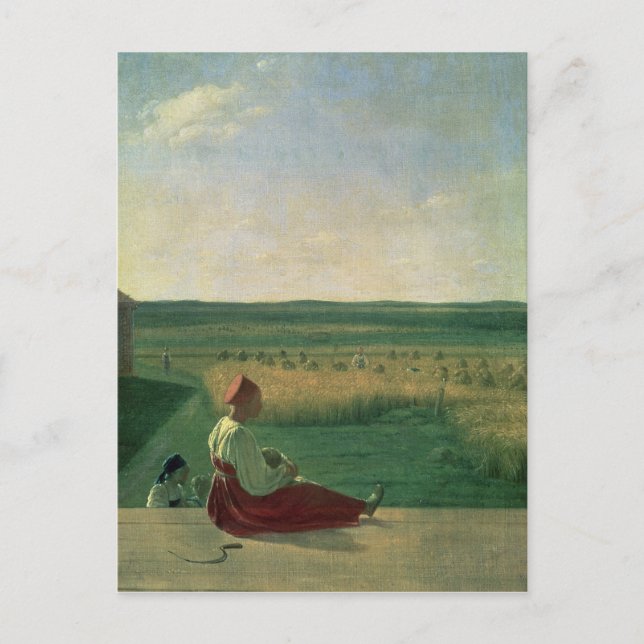 Carte Postale Récolte en été, 1820 (Devant)