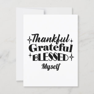 Carte Postale Reconnaissant, Gratifié, Bénis Joyeux Thanksgiving