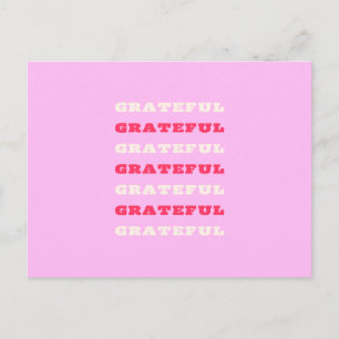 Carte Postale Reconnaissant, Merci, Citation de Gratitude, Rose,