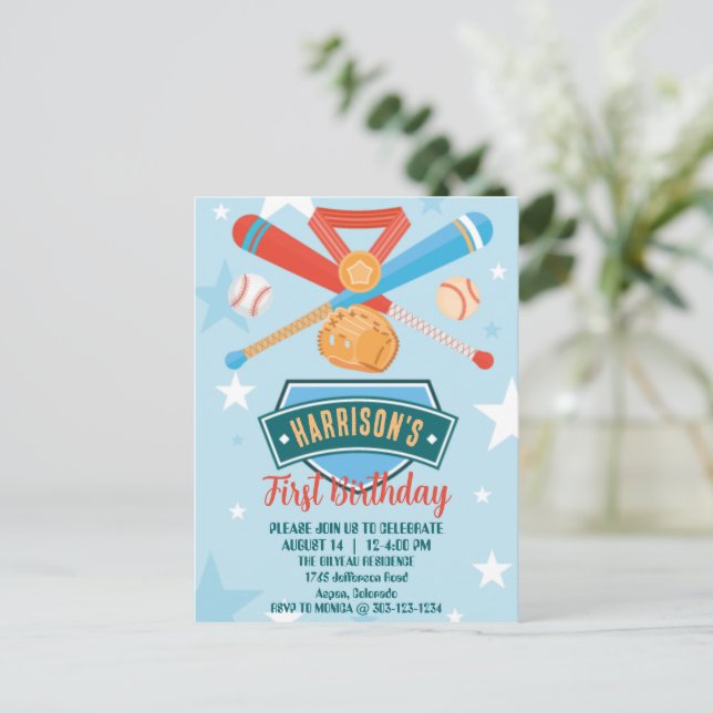 Carte Postale Recrue de l'année Baseball 1er anniversaire (Debout devant)