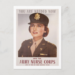 Carte Postale Recrutement des corps d'infirmières de l'Armée