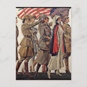 Carte Postale Recruteuses en soins infirmiers de la Première Gue