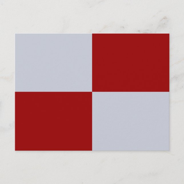 Carte Postale Rectangles rouge et gris (Devant)