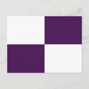 Carte Postale Rectangles royales violettes et blanches