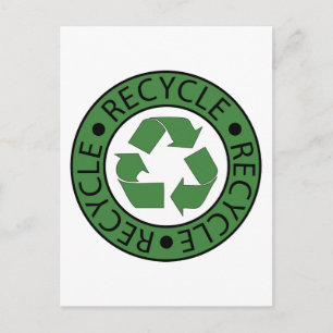 Carte Postale Recycler les lettres BK du logo vert