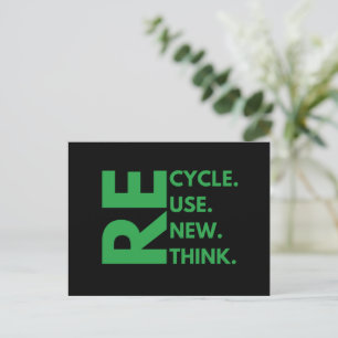 Carte Postale Recycler Réutiliser Renouveler Repenser Jour de la