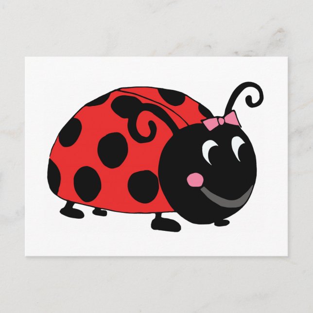 Carte Postale Red Black Ladybug (Devant)