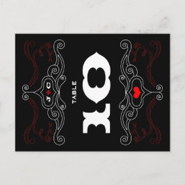 Carte Postale Red & Black Rock 'n' Roll Music Mariage à thème