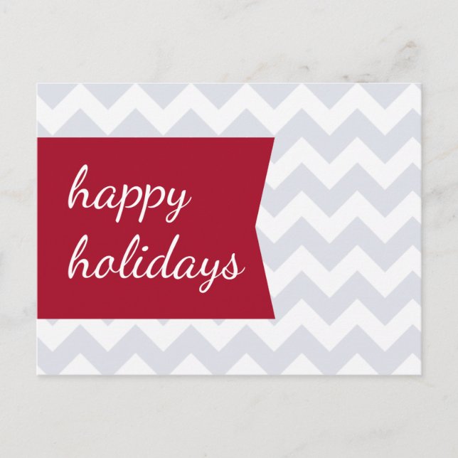 Carte postale Red Chevron Holiday (Devant)
