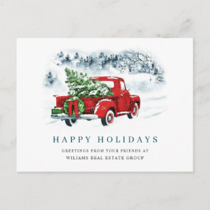 Carte Postale Red Farm Truck Noël Accueil d'entreprise