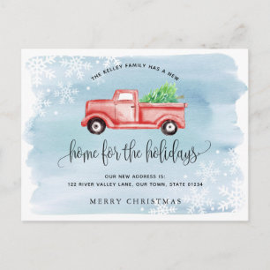 Carte Postale Red Farmhouse Truck Moving Faire-part Holiday