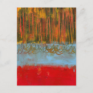 Carte postale Red Forest - Peinture d'art