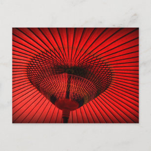 Carte Postale Red Geisha Parasol