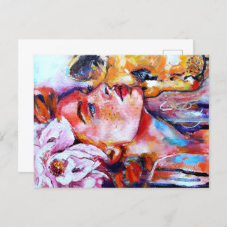 Carte Postale Red Girl par LenaTerzi