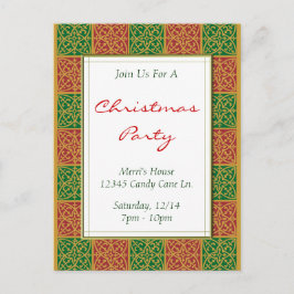 Carte postale Red Green Motif Custom Christmas Par