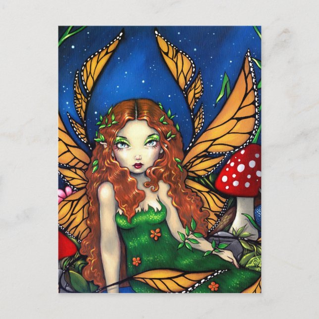 Carte postale "Red Haired Fairy Queen" (Devant)