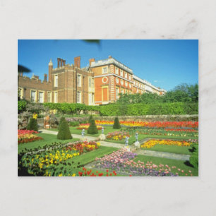 Carte Postale Red Hampton Court, Surrey, fleurs d'Angleterre
