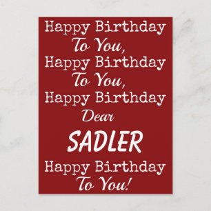 Carte postale Red Happy Birthday Song