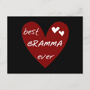 Carte Postale Red Heart Best Gramma Ever T-shirts et cadeaux
