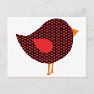 Carte Postale Red Heart Bird