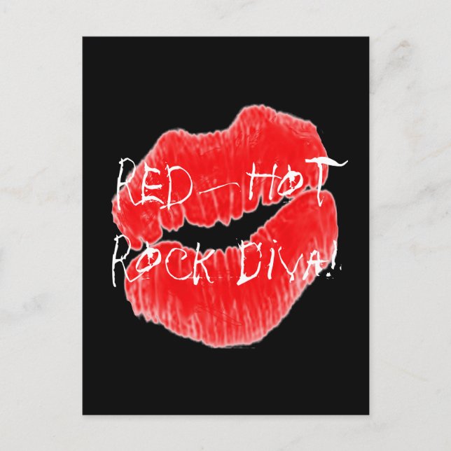 Carte Postale Red Hot Rock Diva Lips IV (Devant)