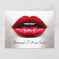 Red Lips Retro Beauté Stylish Maquillage Salon