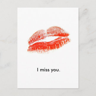 Carte Postale red_lips, tu me manques.