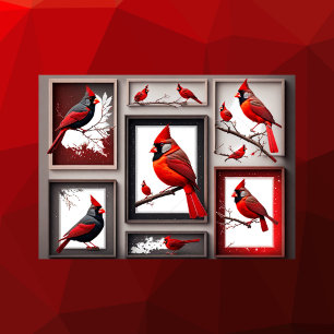 Carte postale Red Northern Cardinal Bird