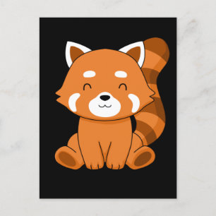 Carte Postale Red Panda Cadeaux Enfants Femmes Kawaii Panda Roug