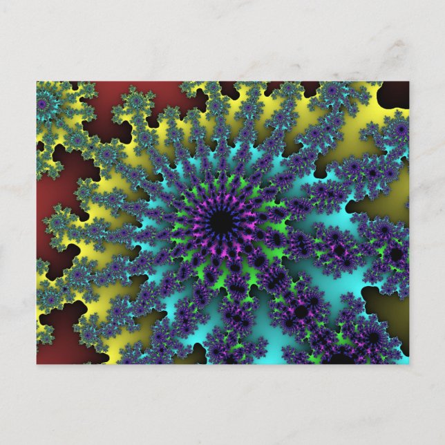 Carte Postale Red Rainbow Burst (Devant)