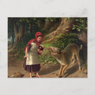 Carte Postale Red-Ridinghood et le loup par William Beard