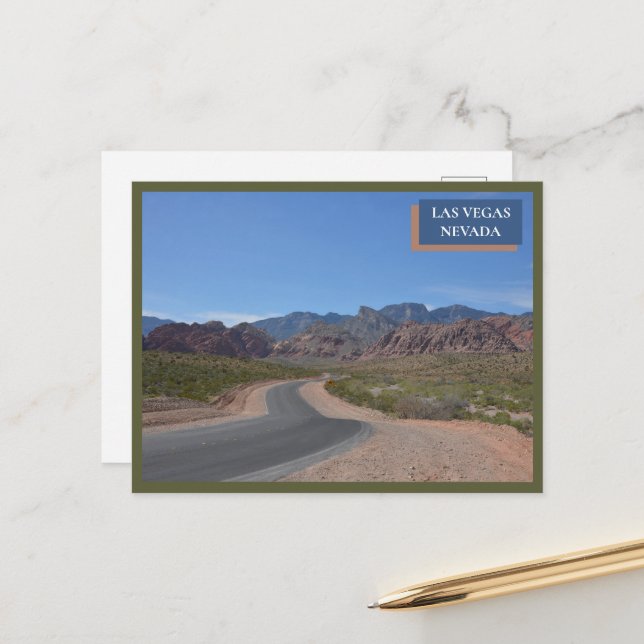 Carte Postale Red Rock Canyon Nature Las Vegas Nevada Desert (Devant/Arrière en situation)