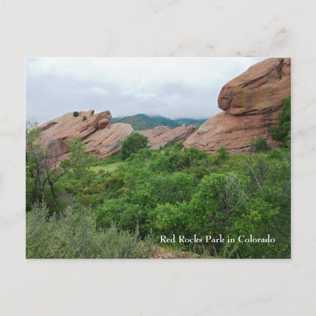 Carte Postale Red Rocks Ridge Mountains et Valley (Devant)