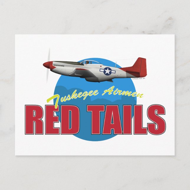 Carte Postale Red Tails Tuskegee Airmen (Devant)