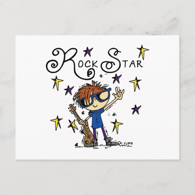 Carte Postale Redhead Boy Rock Star (Devant)