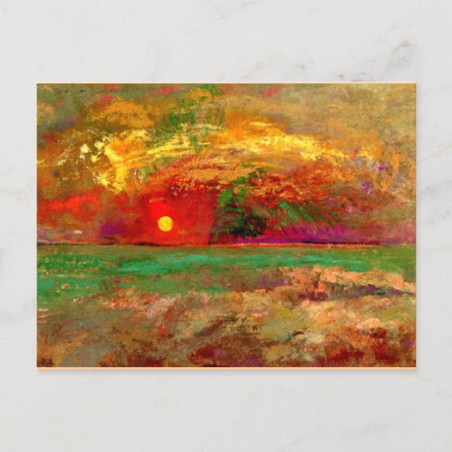 Carte Postale Redon - Le coucher du soleil (Devant)