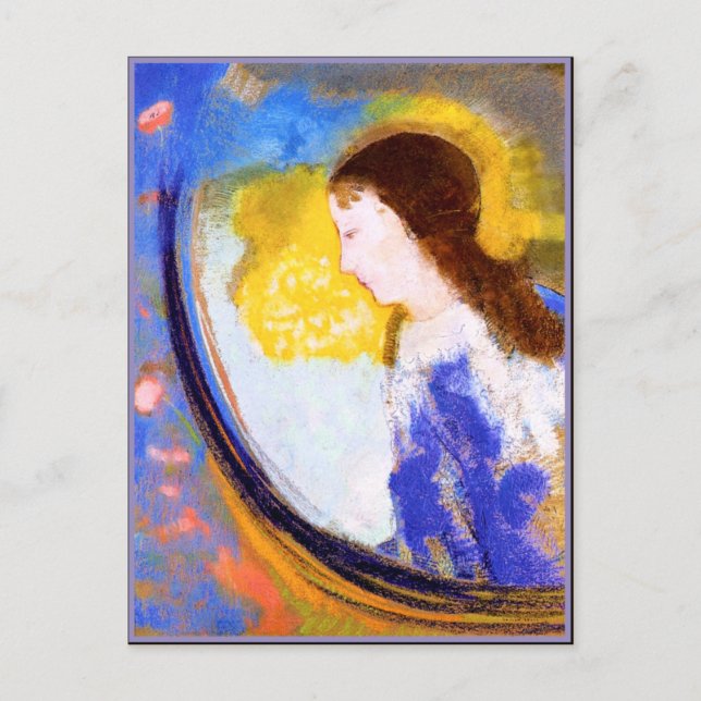 Carte Postale Redon - L'enfant dans une sphère de lumière (Devant)