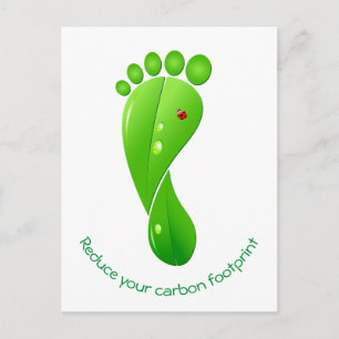 Carte Postale Réduisez votre empreinte carbone écologique écolog