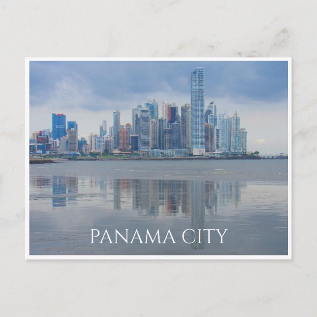 Carte Postale reflet de la ville du panama (Devant)