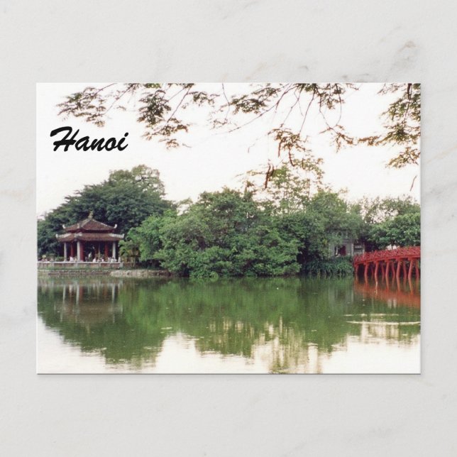 Carte Postale reflet du lac hanoi (Devant)