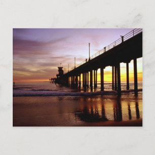 Carte Postale Réflexion à marée basse au coucher du soleil, Hunt